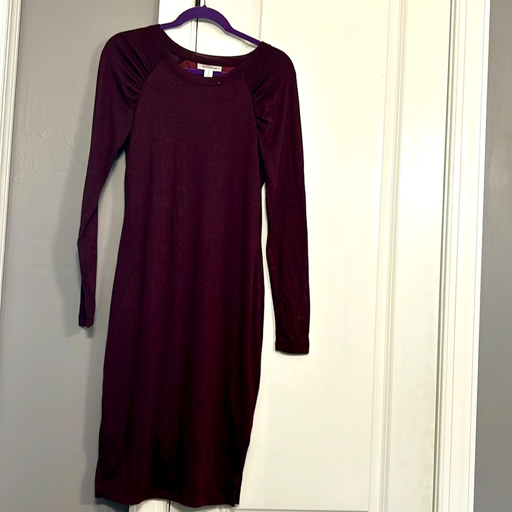 Motherhood Burgundy Maternity Dress Size M